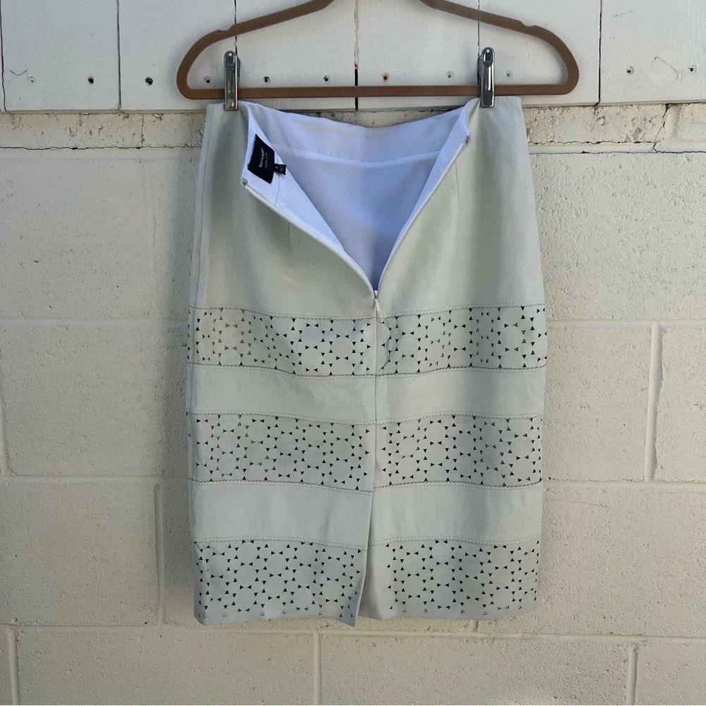 Banana Republic bone white Pencil Skirt with Cutout Design